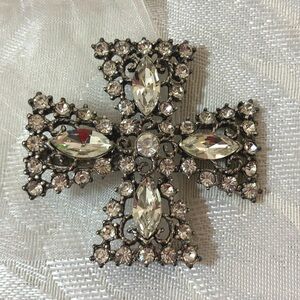 Vintage rhinestones brooch pendant PD